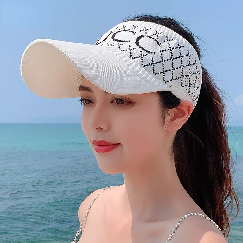 

Кепка для тенниса пустая женская, спортивная шапка от солнца, дышащая, с большим козырьком, пляжная