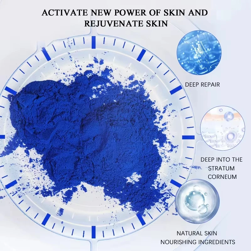 Фото Набор для ухода за кожей: синие губчатые спикулы, микрокристаллический лиофилизированный порошок, 80% натуральный биологический экстракт для лечения акне №5