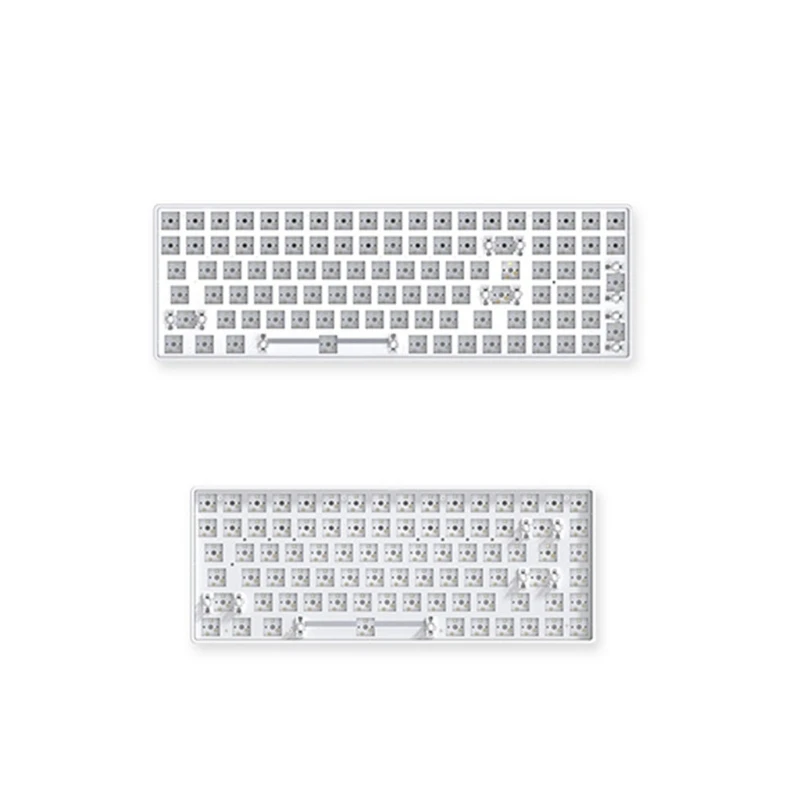 

84/100Keys Shaft Tester Mechanical Keyboard Kit Hot Swappable White Lighting 3-mode wired 2.4G connection