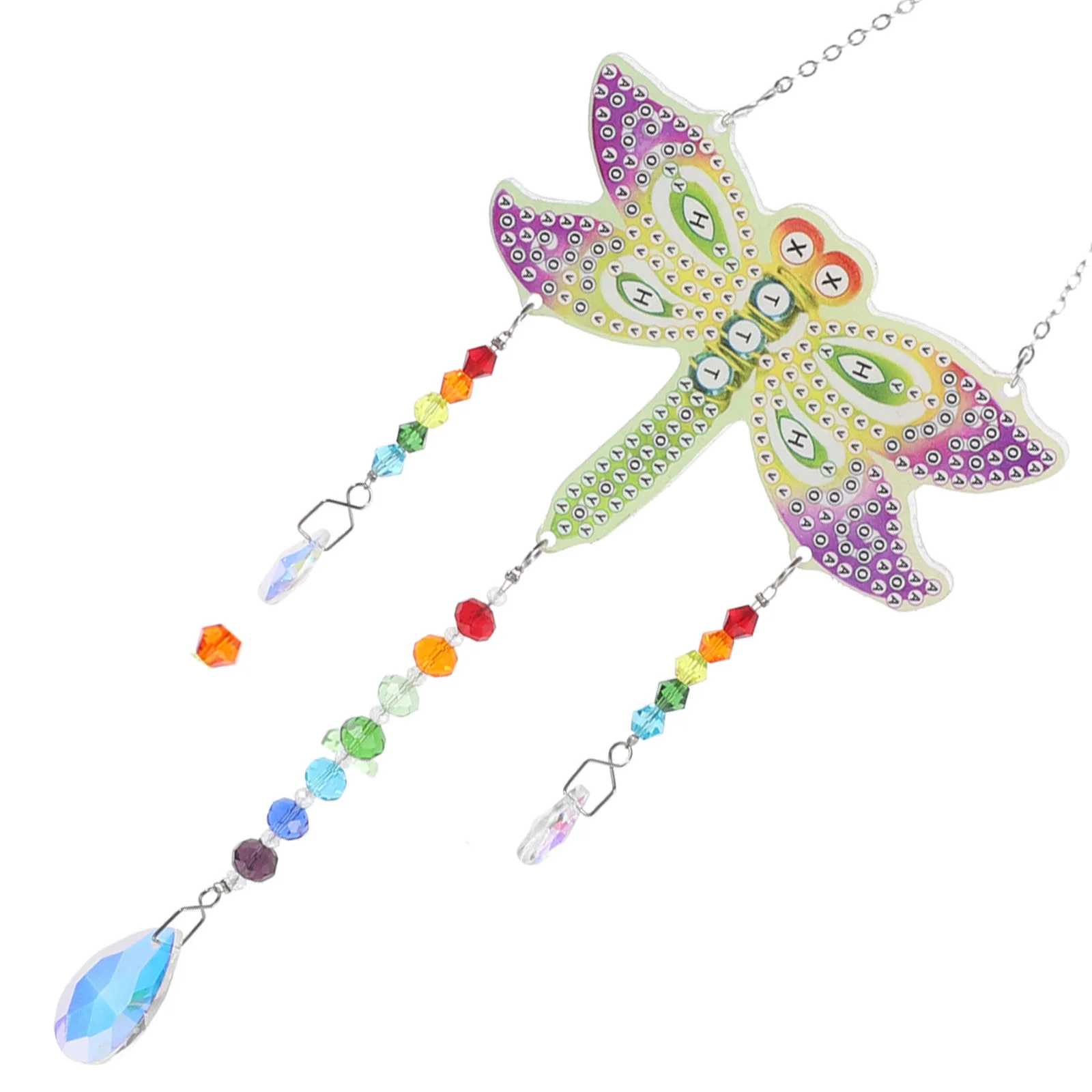 

Rhinestone Suncatcher Kit DIY Wind Chime Diamond Home Decor Acrylic Delicate Bell Pendant Painting Hanging Ornament