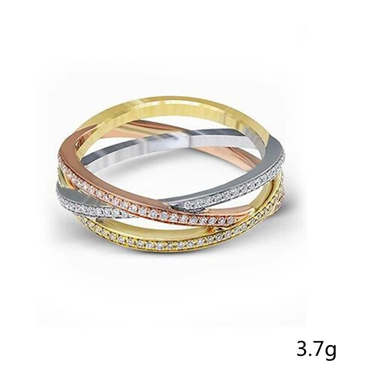 

Milangirl Fashion Ring Simple and Popular Winding Cross Inlaid Rhinestone Female Ring Temperament Girl Jewelry Gift Hot