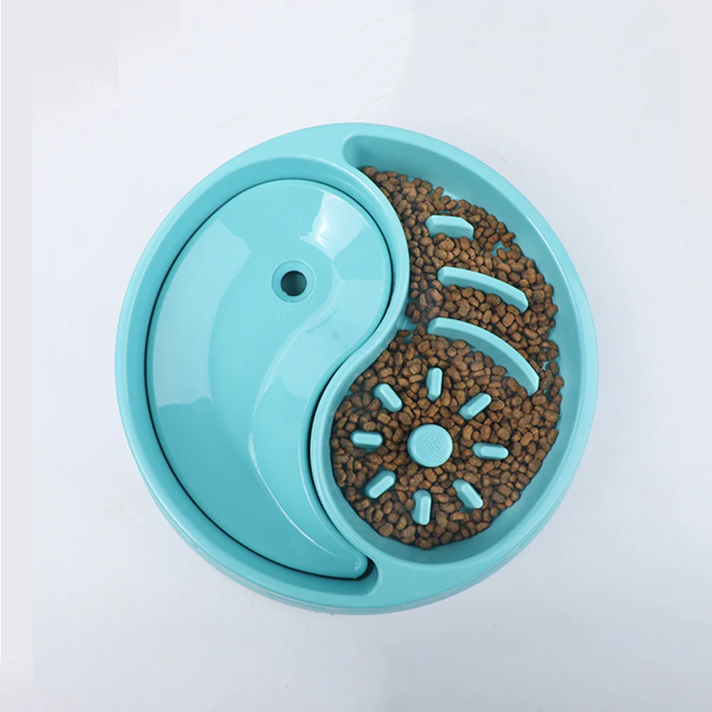 

1pc Plastic Slow Feeder Anti-choking Food Bowl Creative Slow Eating Bowl Practical Feeder for Cat Puppy Dog Pet