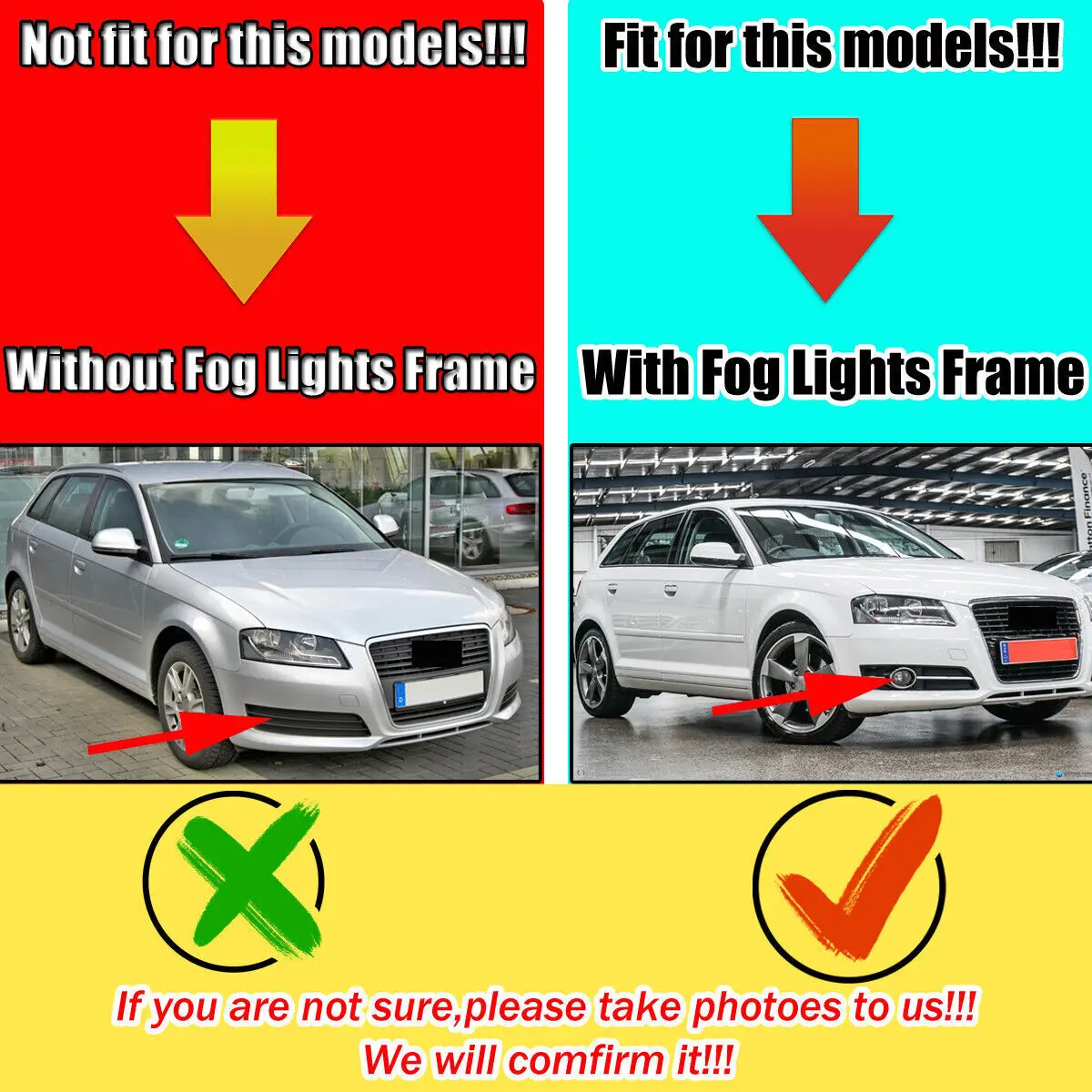 MAGICKIT 2X Honeycomb передний бампер решетка Противотуманные фары Чехлы для Audi A3 8P 2009-2012