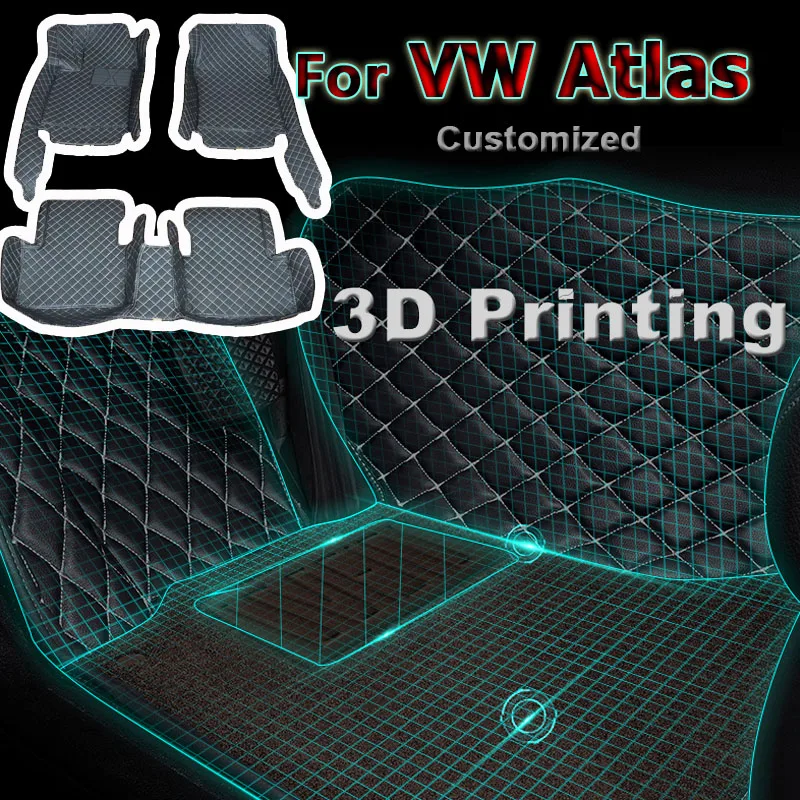 

Автомобильный напольный коврик и коврик для багажника автомобиля для VOLKSWAGEN VW Atlas на 6/7 мест 2016-2022 года Индивидуальные напольные коврики авто...