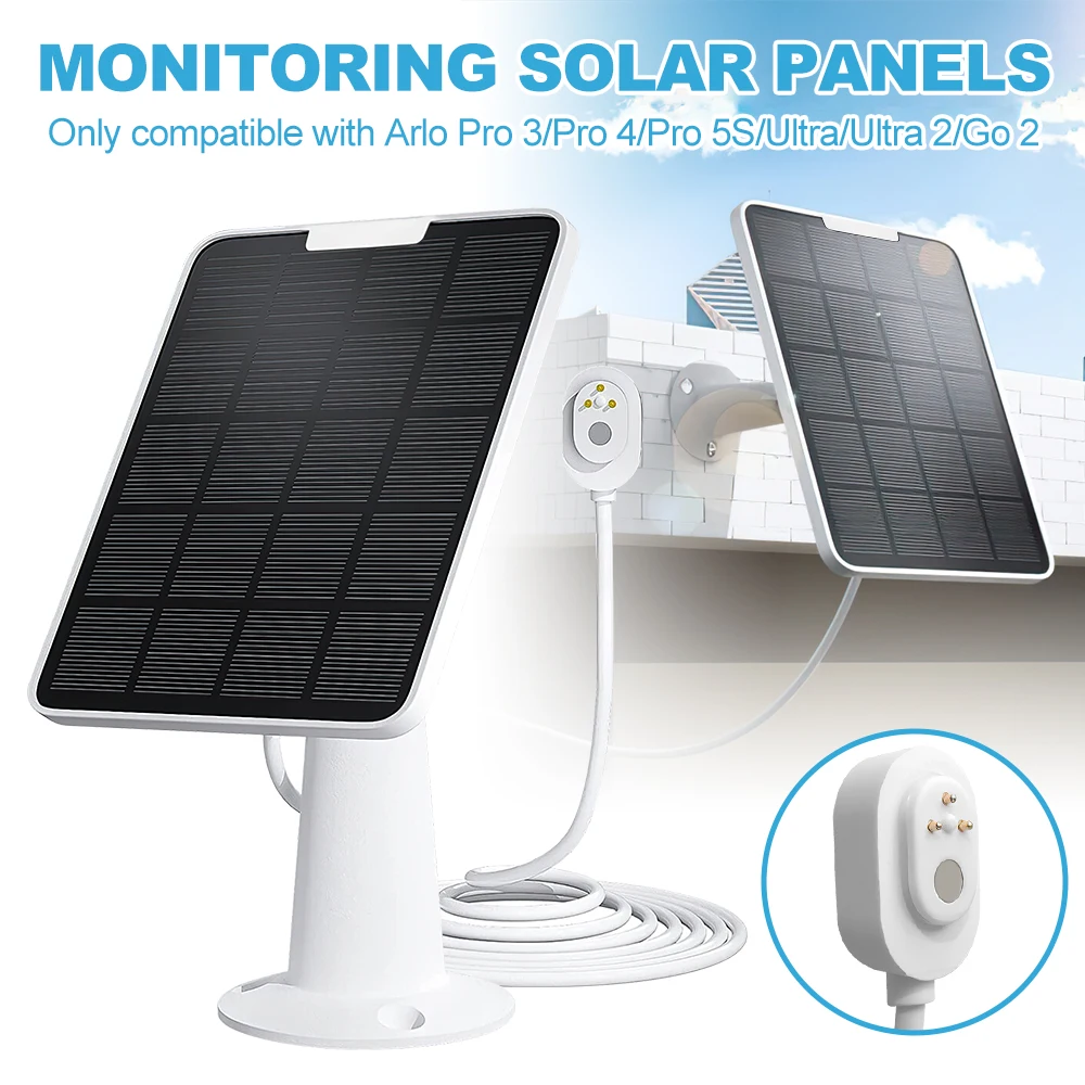 Weatherproof 4W Solar Panel for Arlo Pro 3/Pro 4/Pro 5S/Ultr