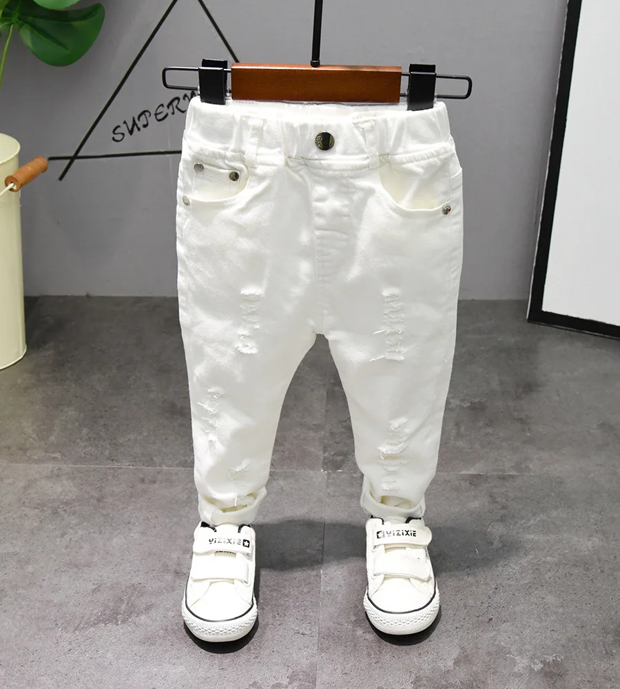 

Kids Pants Chorus Clothing Children's Pure White/Black Students Contest Straight Jeans Baby Boys Comfortable Latin Dance Trouser