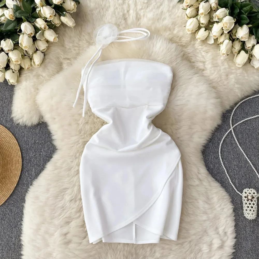 Сетчатое вечернее платье без бретелек