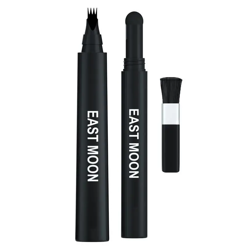 Beard Pencil Filler For Men Waterproof 4 Tip Beard Styling Pen Kit With Brush Long Lasting Sweat Proof Mens Facial Care Products