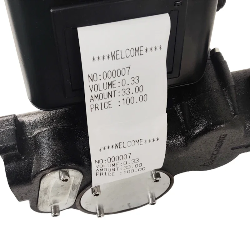 Фото #   L портативный 60 л/мин AC220V большой расход самовсасывающий электрический насос для перекачки дизельного топлива с предустановленным принтером чеков №3