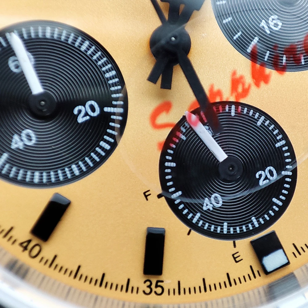 Pаспродажа 40 мм VK63 Move Men T Quartz Panda мужской часы с сапфировым стеклом водостойкий Роскошный многофункциональный хронограф с тремя глазами