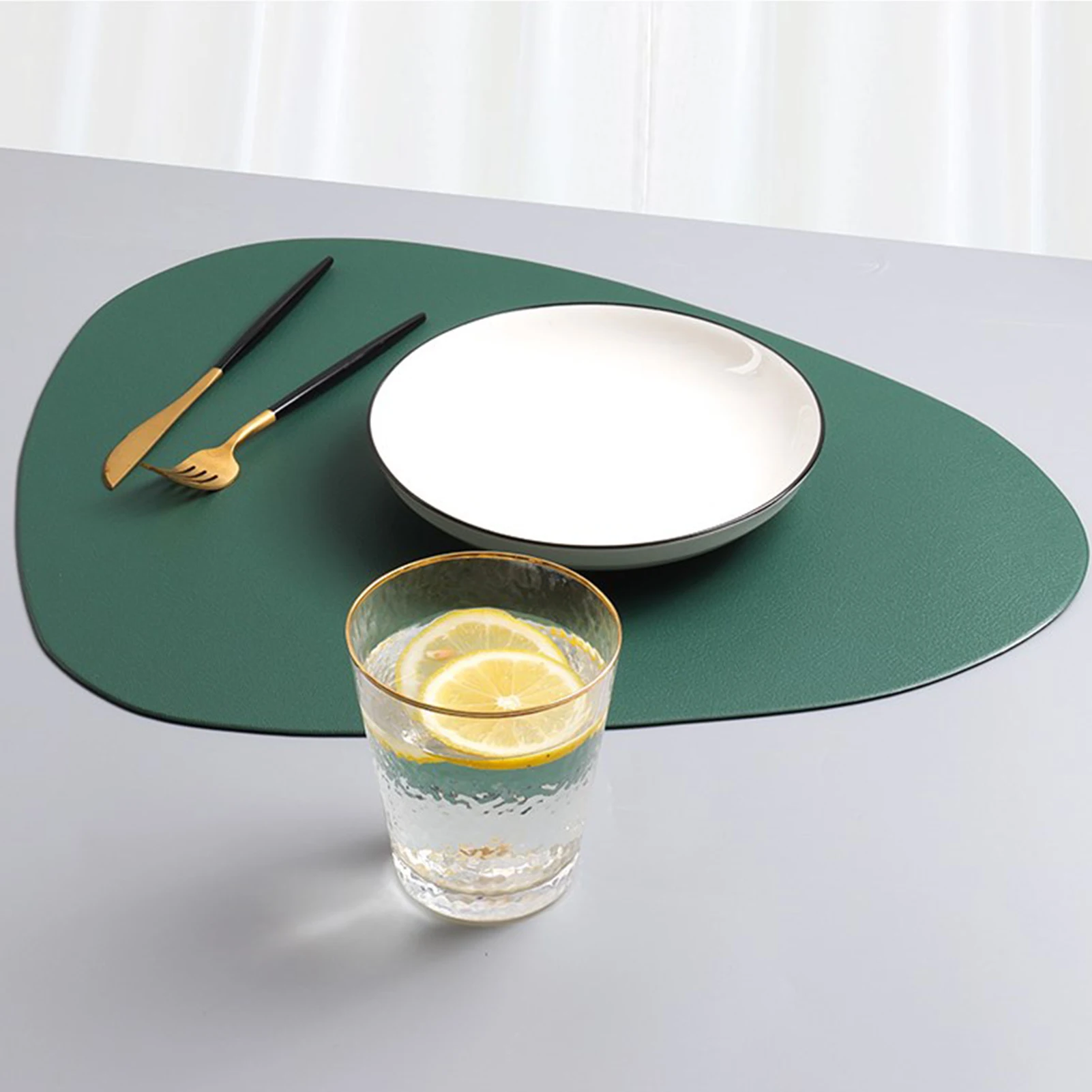 

Набор из 4 салфеток из искусственной кожи, Нескользящие Коврики для кофе