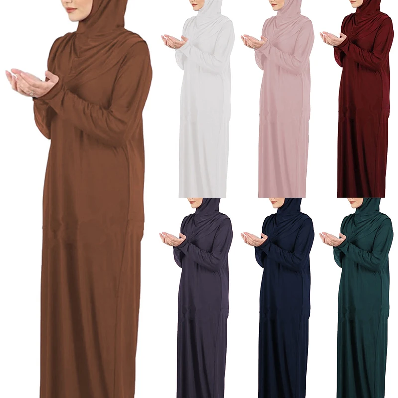

Eid Hooded Muslim Women Hijabs Dress Prayer Garment Ramadan Eid Prayer Clothes Hijab Full Cover Niqab Islam Dubai Modest Robe