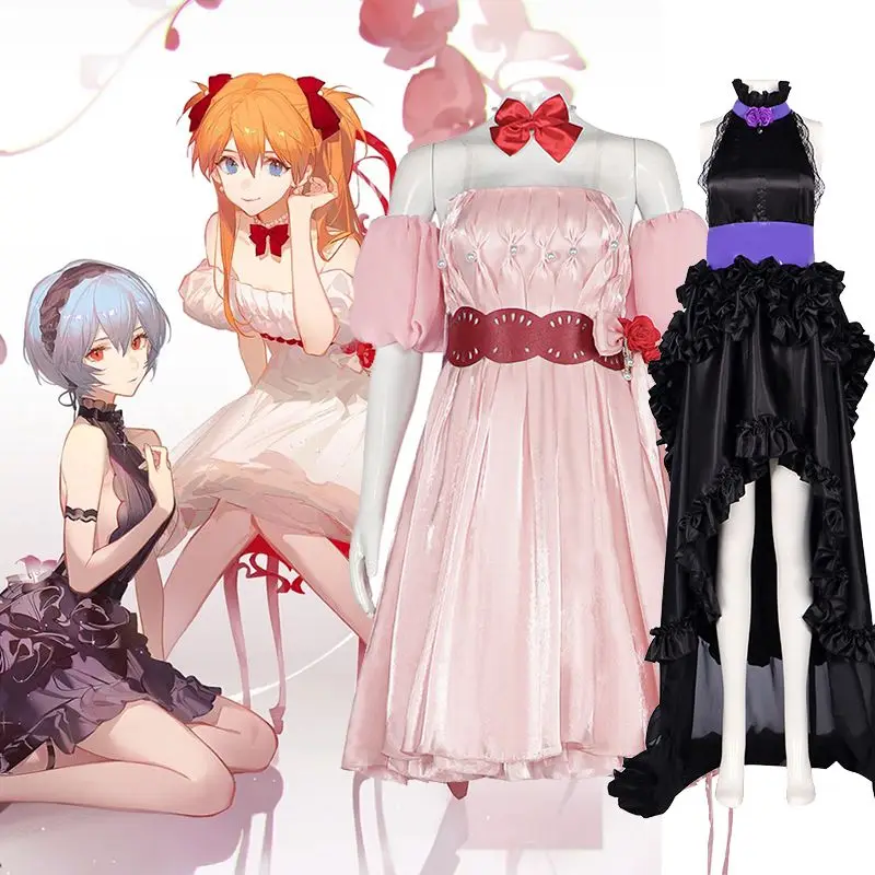

Аниме венчик цветов Eva ASK Ayanami RAI Униформа костюм игра АСУКА шикинами вечернее платье для Хэллоуина карнавала