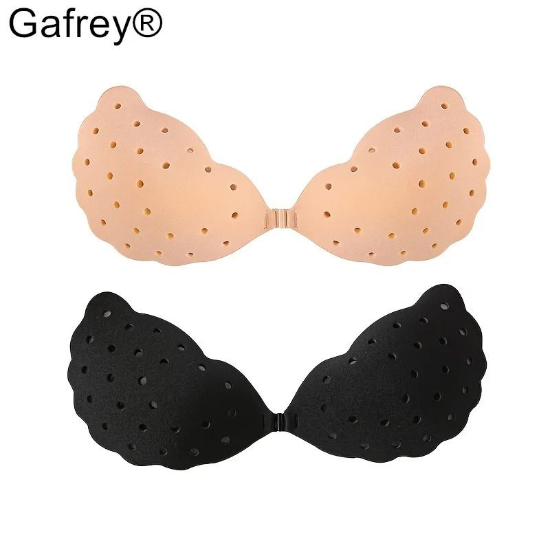 

Breath Hold Invisible Freebra Silicone Seamless Wireless Adhesive Push Up Bra Backless Breast Sticker For Bridal Wedding