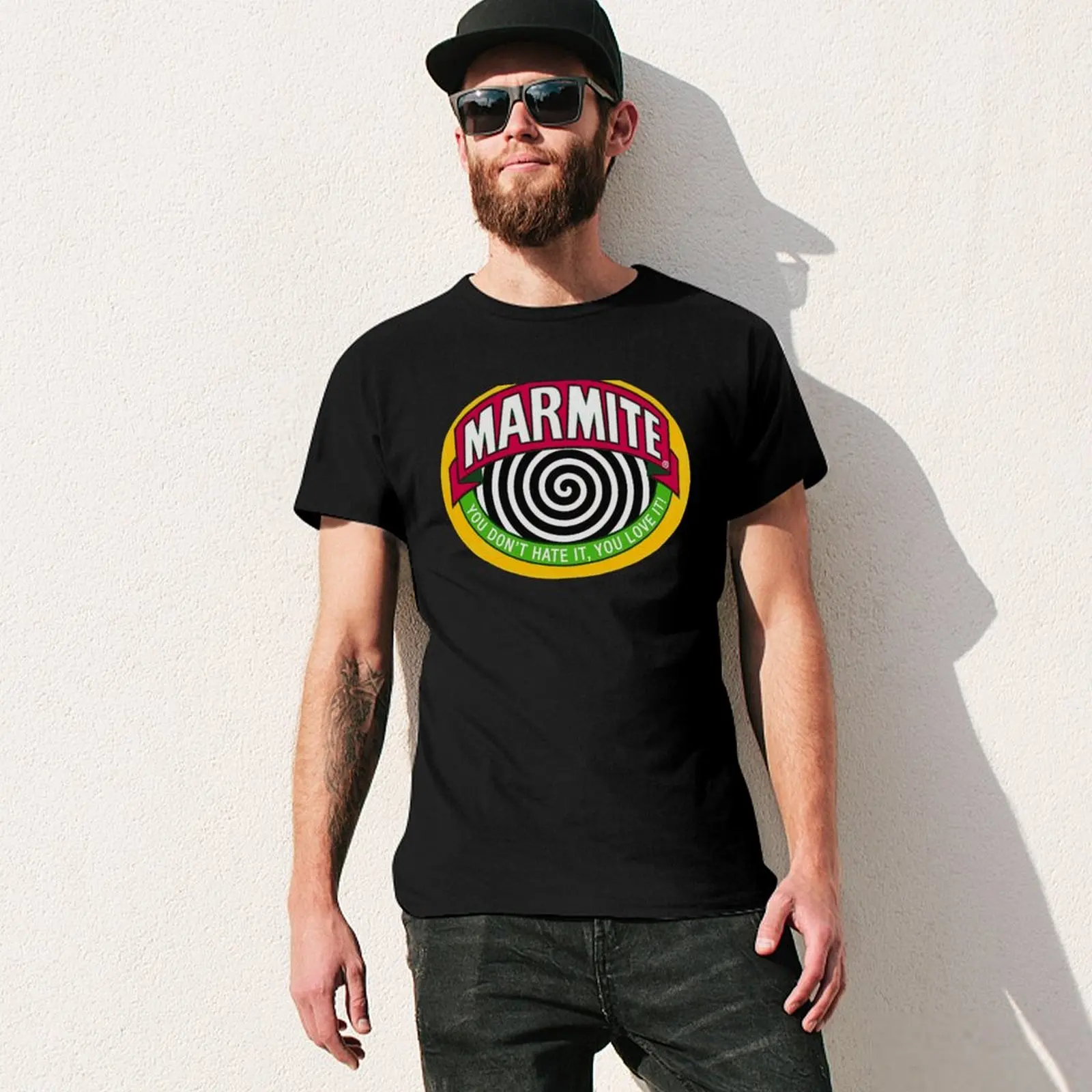 Фото Винтажная футболка Hipnosis Marmite my mate, больших размеров, летняя, с коротким рукавом. №3