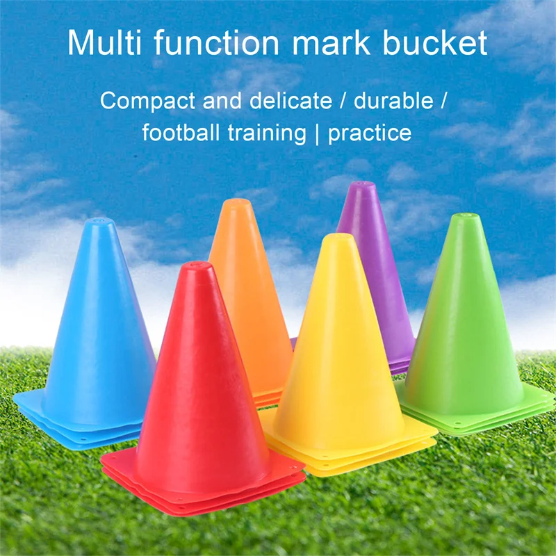 

18cm Sign Bucket 6 Inch Barrier Football Road Flat Training Cone Roller Pile Springback Marking Cup Symbol Sports Accessories