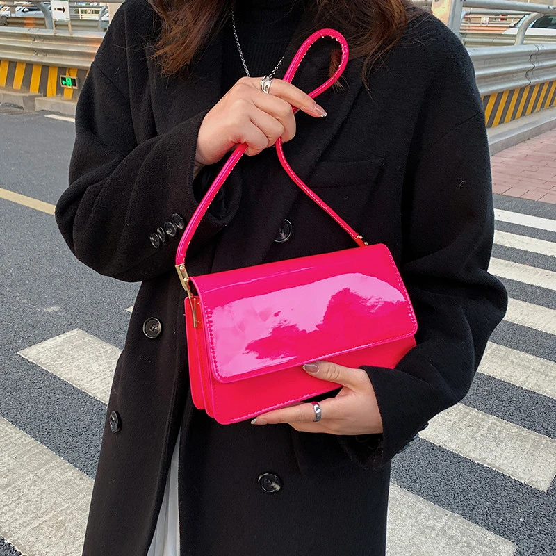 

Брендовая маленькая квадратная сумка из лакированной искусственной кожи 2022, женская сумка через плечо, роскошная сумка для покупок и кошел...