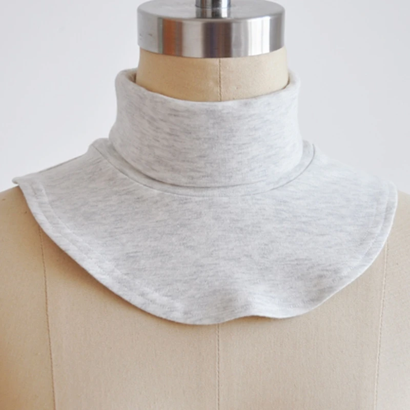 Для женщин и мужчин простой сплошной цвет манишка накладной воротник водолазка