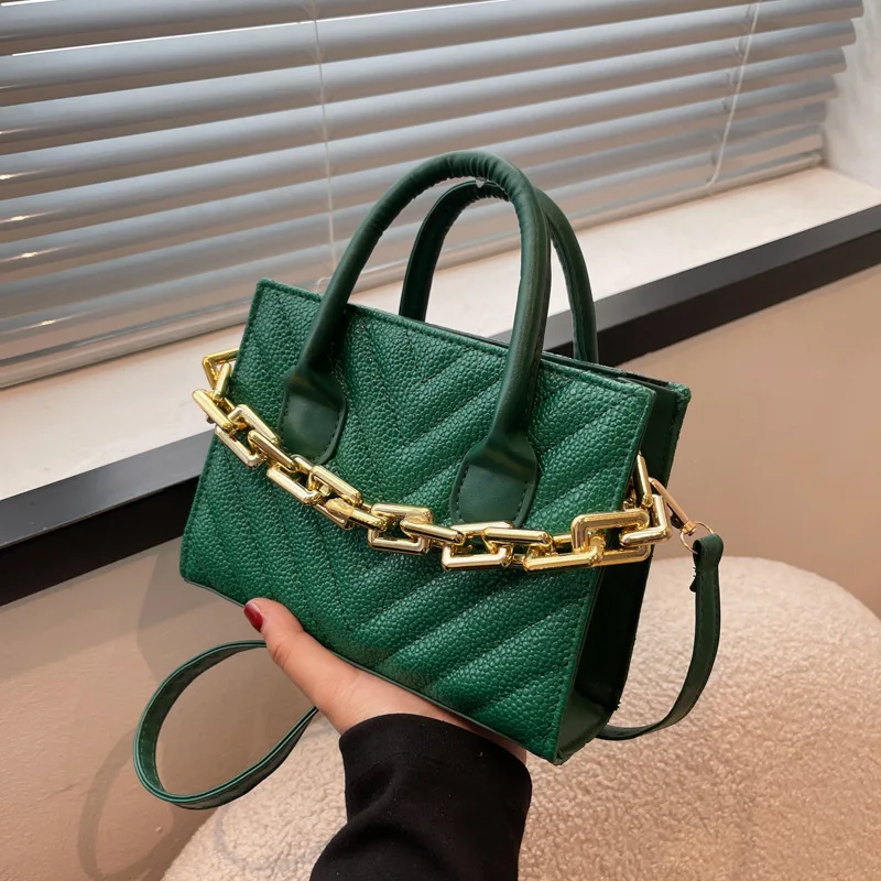 

Fashion Chain Women Shoulder Bag Square Pu Leather Crossbody Bags Brand Designer Ladies Handbag Casual Cross Body