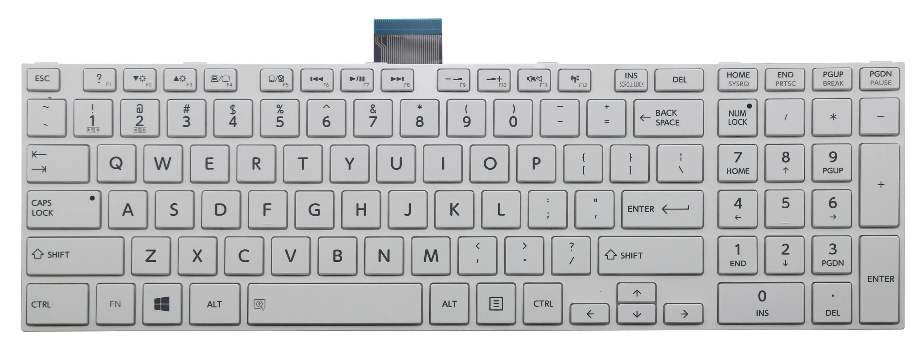 Новая белая английская клавиатура с английской раскладкой для Toshiba | Компьютеры и