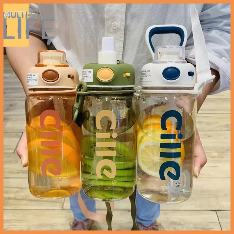 

Students Water Cup 8.1x20.7cm Fitness Cup Portable Outdoor Straw Cup Camping Tools Large Capacity Sports Water Bottle 700ml