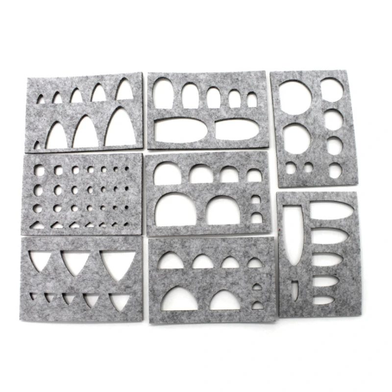 

8pcs Wool Felt Mold Needle Felting DIY Craft Stencil Applique Handicraft Shaping Mould Sewing Accessories Drop Shipping