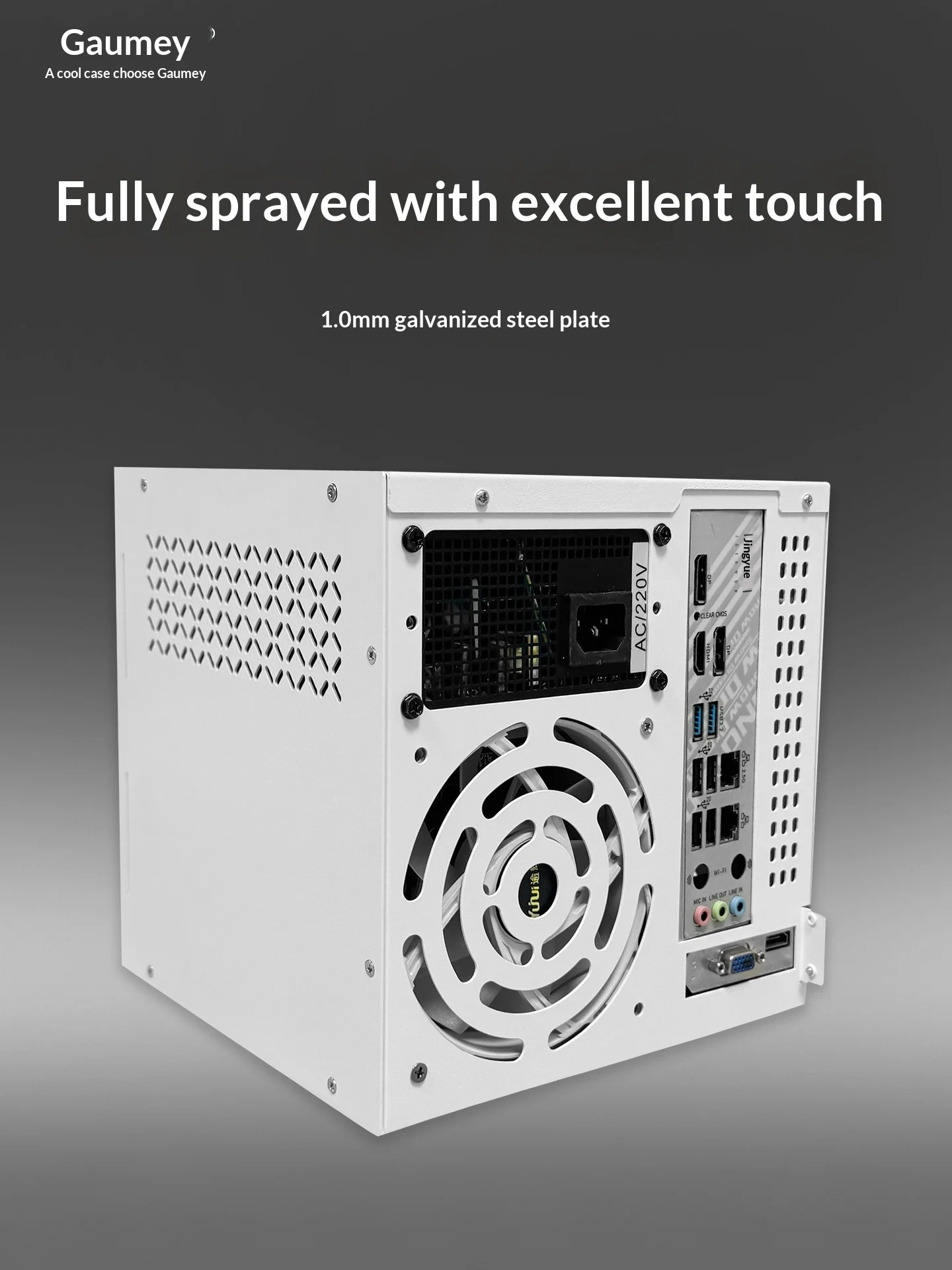 Фото Корпус для NAS на 4 отсека, серверный корпус Mini ITX, 11 л, белый, с блоком питания SFX, горячая замена HDD 3.5, SATA-бэклейн, Type-C, компьютерный корпус №3