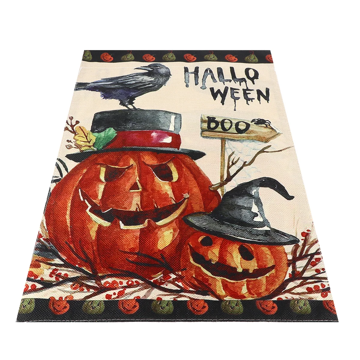 

Garden Flagbanner Pumpkin Lantern House Flags Decorative Printedcrow Happy Double Pumpkins Seasonal Set Decoration Outdoor Signs