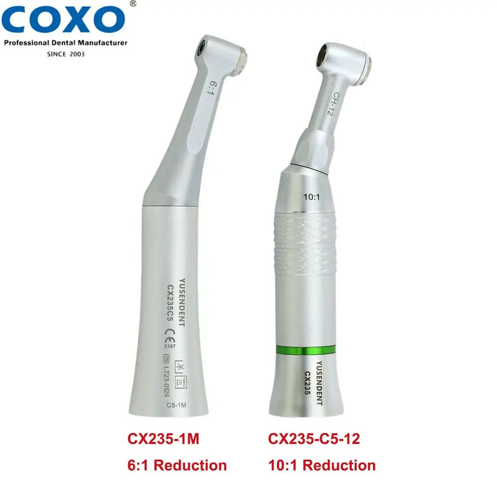 COXO Dental Endo 6:1 10:1 Reduction Contra Angle Slow Speed Handpiece