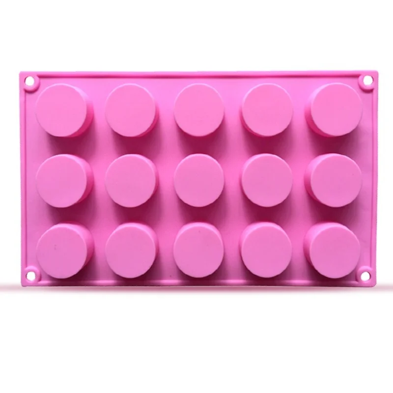 

15-Cavity Silicone Mold Round Circle Shape Fondant Cake Baking Tools Candy Jelly DIY Making Mould Handmade Soap Molds Supplies