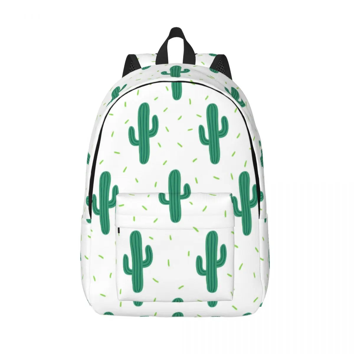 

Men Women Backpack Large Capacity School Backpack for Student Green Cactus Pattern School Bag