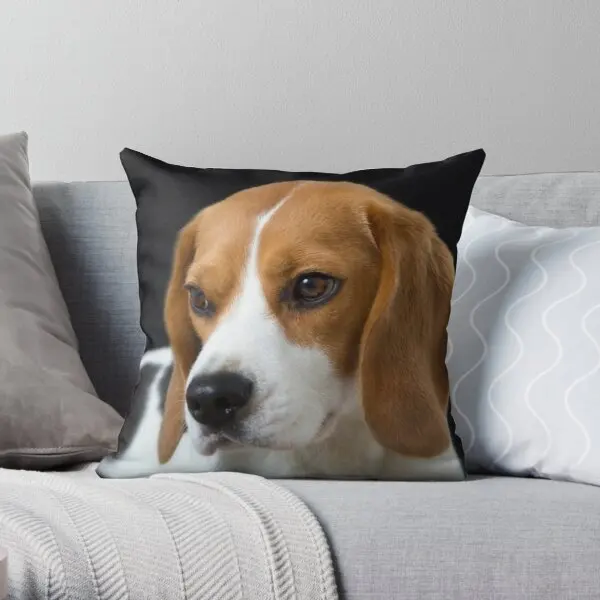 

Beagle On The Black Printing Throw Pillow Cover Car Case Fashion Fashion Cushion Office Comfort Throw Decor Pillows not include