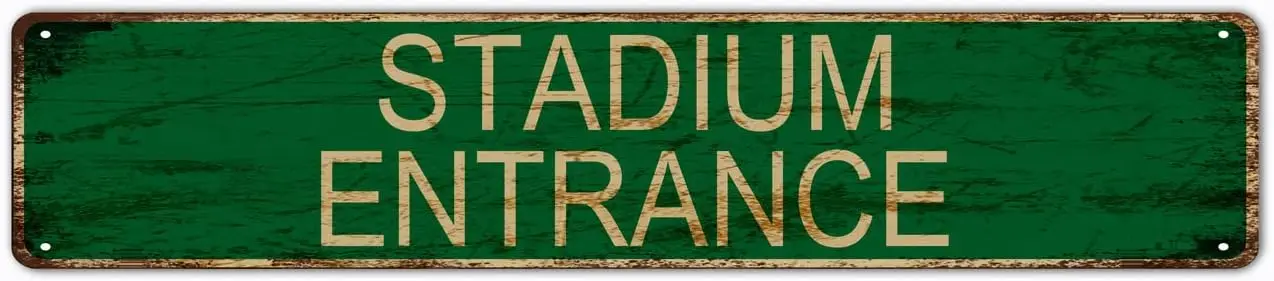 Металлический знак для входа в стадион винтажные знаки ретро жестяные