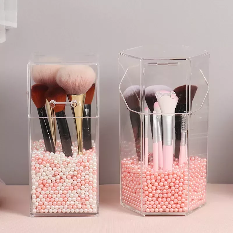 

NewAcrylic Makeup Brush Holder Makeup Organizer Cosmetic Holder Pencil Lipstick Desk Container Table Makeup Storage Box