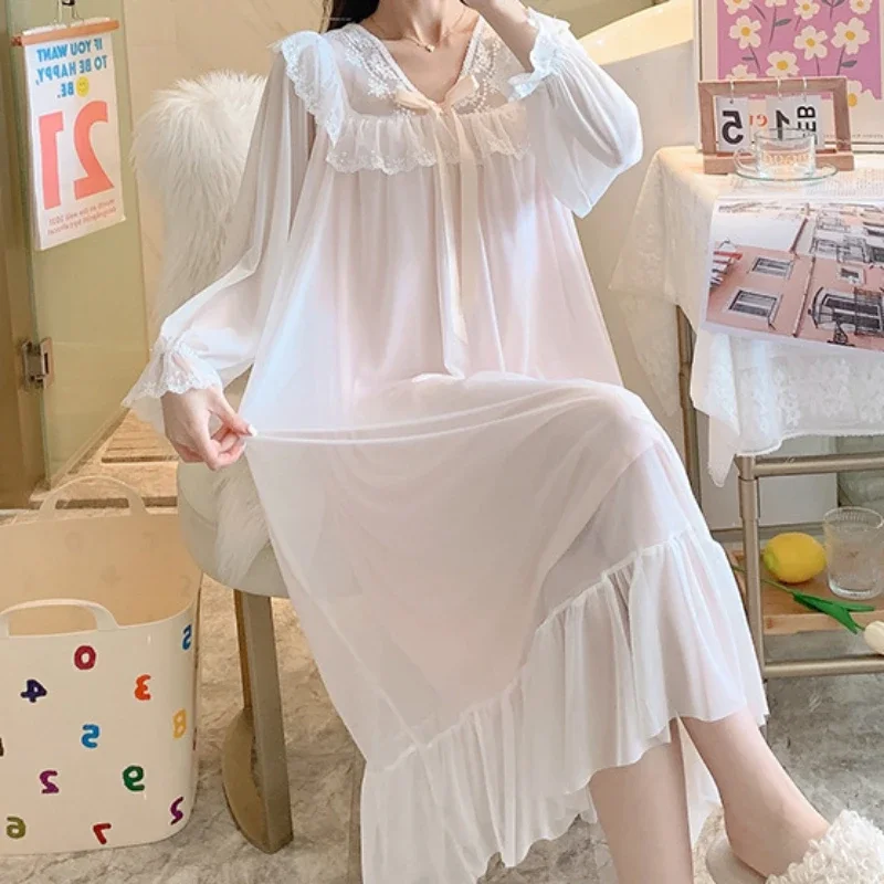 Женская винтажная Ночная рубашка в викторианском стиле