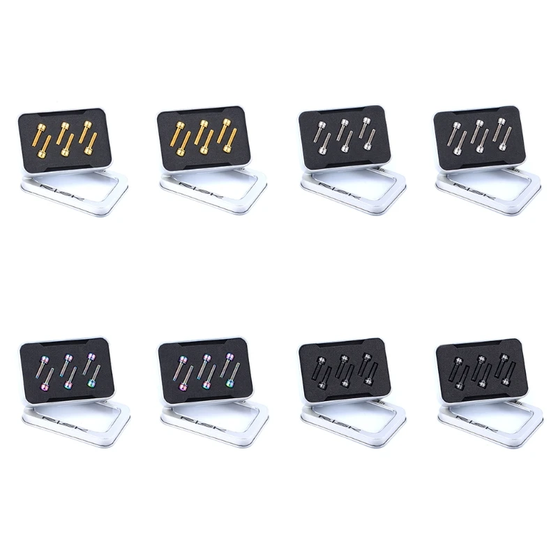 

Фиксированный болт для велосипедного стержня, 6 шт., M5x18/20, крепежные винты для передней вилки с шайбами, титановый сплав