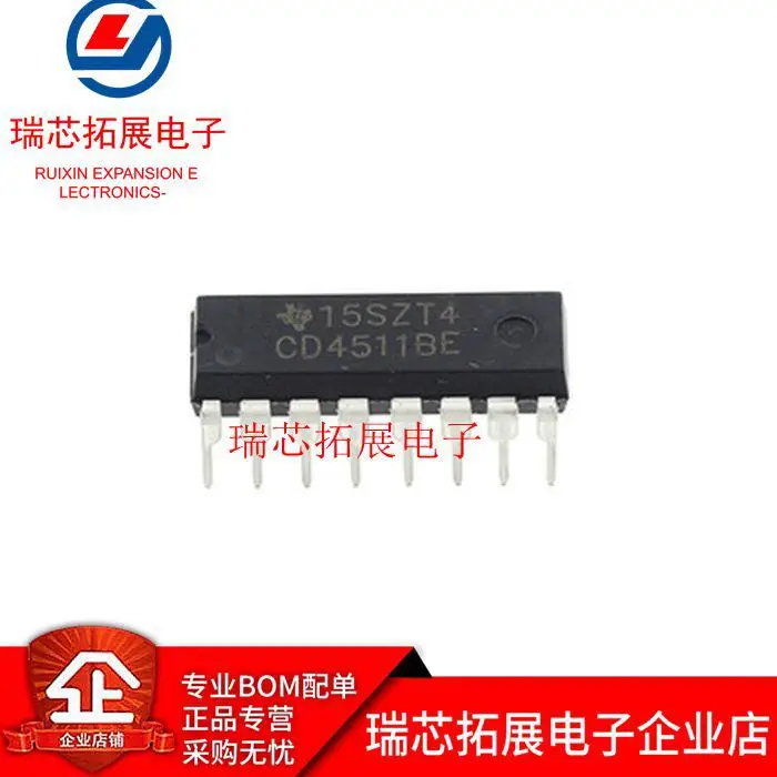 

20pcs original new CD4511BE CD4511 latch decoder driver DIP16 compatible with HEF45