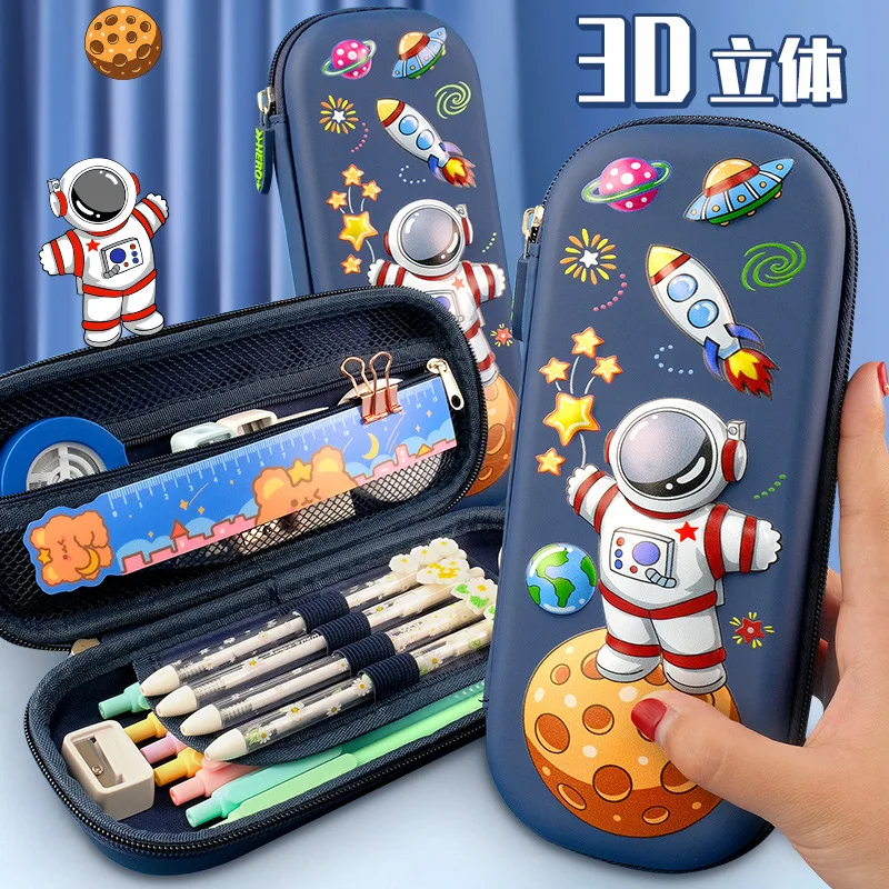 

Primary School Cartoon Eva Stationery Box 3D Stereoscopic Pencil Box Cute Cartoon Creative Children'S Multifunctional Pencil Bag