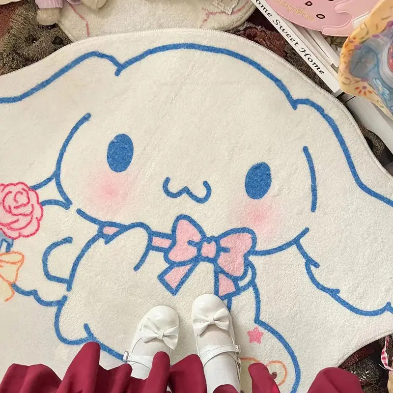 

90x60cm Cloud Yugui Dog Cartoon Floor Mat Cute Sanrio Plush Bedroom Bedside Blanket My Melody Cinnamoroll Hello Kitty Doormat