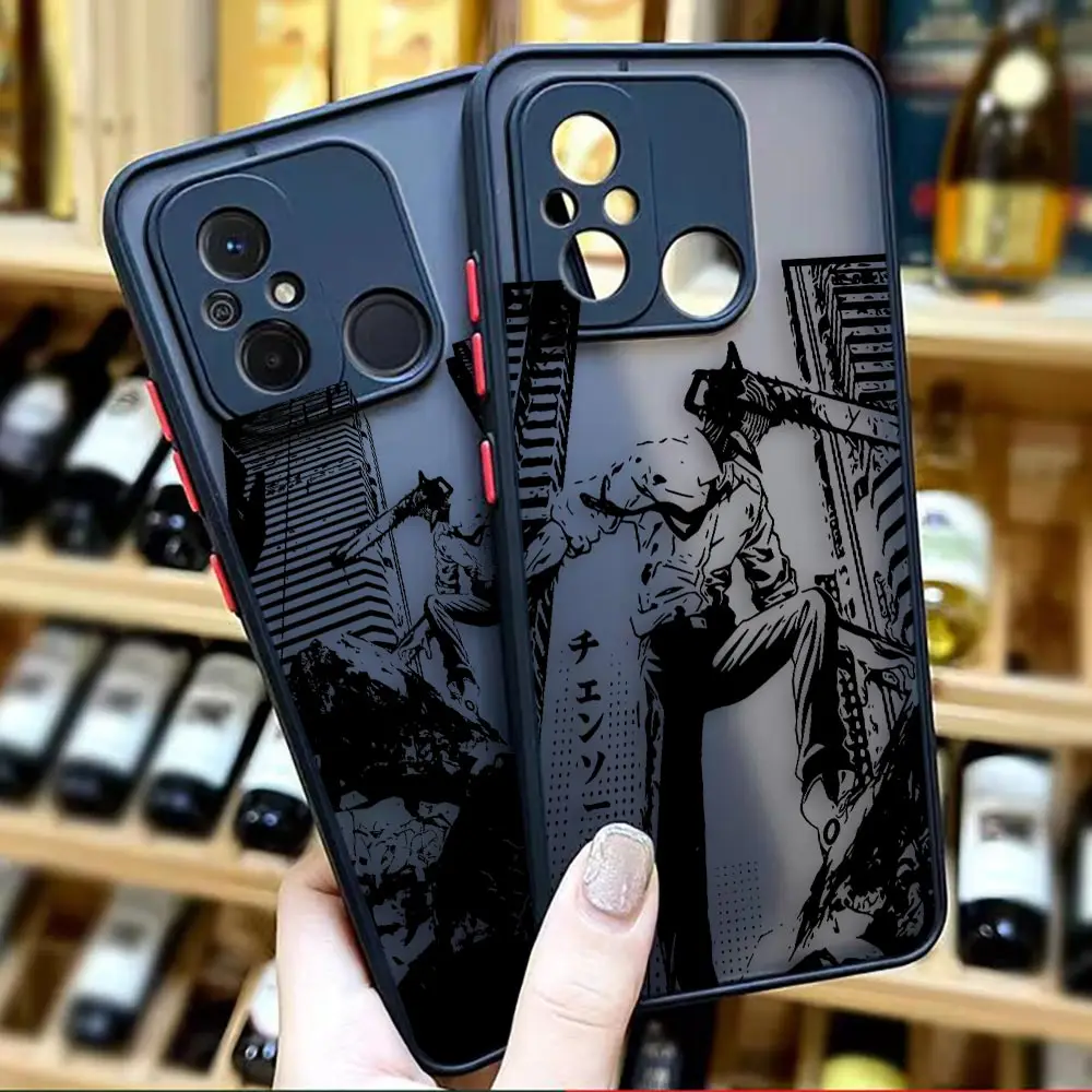 

Matte Case for Redmi A1 K50 K40 K30 K20 10X 10C 10 9C 9T 9A 9 8 7 PRO 5G Case Funda Capa Shell Cover Anime Chainsaw Man Comics