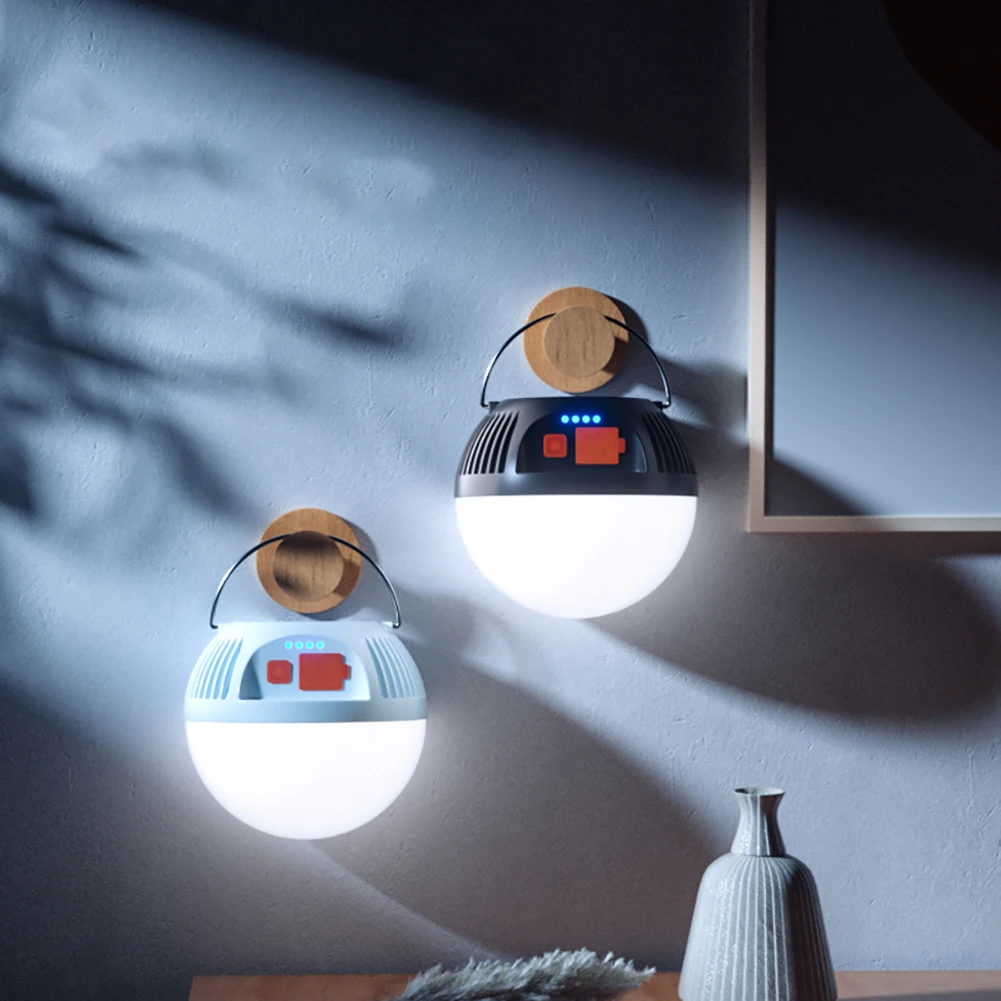 

LED Ball Lighting Lantern Multifunctional with Handle Decorative Hanging Lights Energy-Efficient Dimmable for Outdoor Equipment