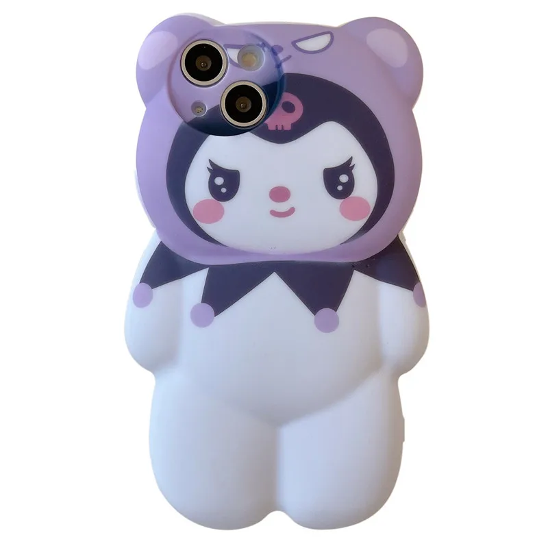 

Kawaii Sanrio Kuromi Cartoon Anime Phone Case for Iphone 13 12 11 Pro Max Mini Xr Xs Max 8 X 7 Se 2022 Silicone All-Inclusive