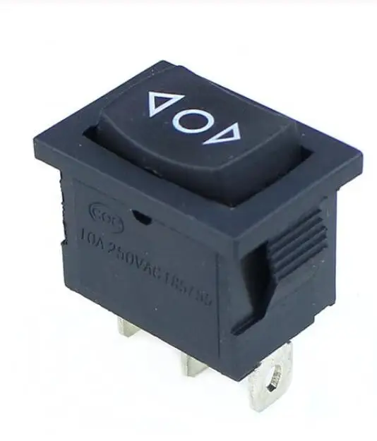 

Кулисный переключатель KCD1 мини черный 3-контактный 6A/250V