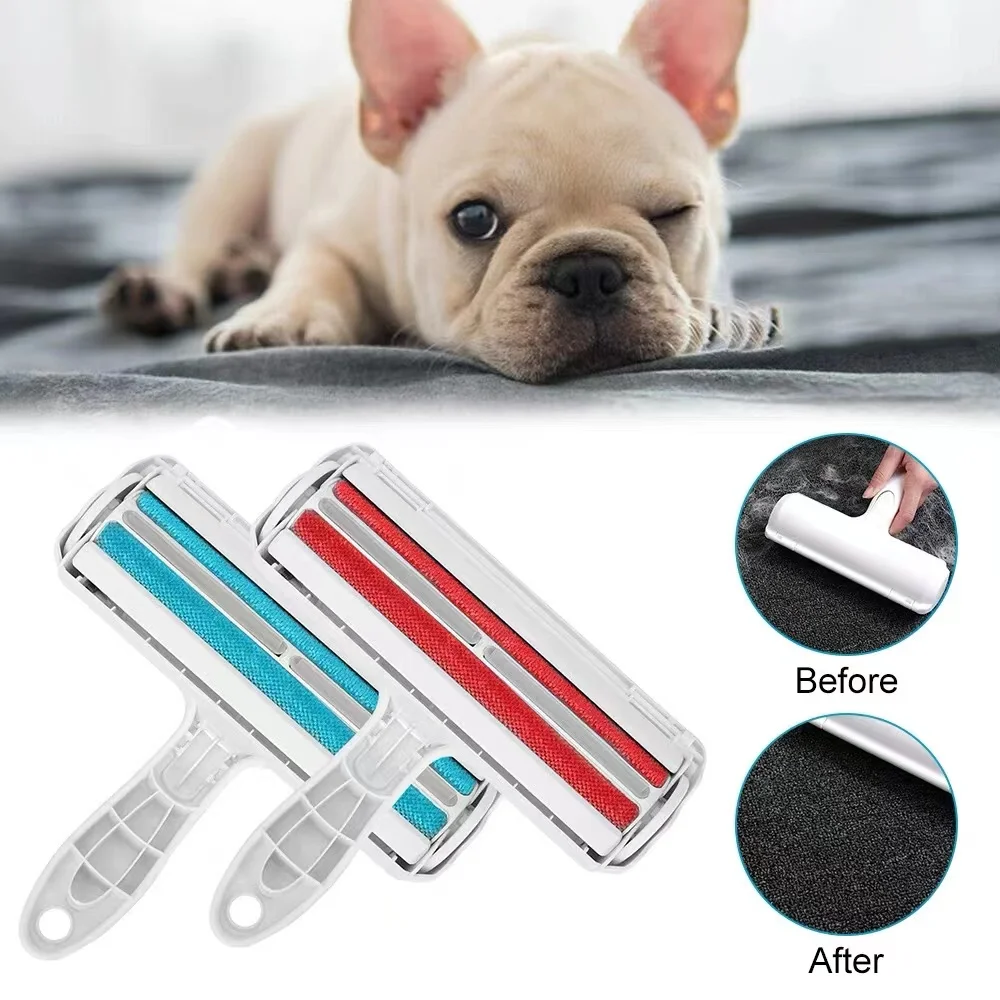 

Pet Hair Roller Remover Lint Brush 2-Way Dog Cat Comb Tool Convenient Cleaning Dog Cat Fur Brush Home Furniture Sofa Clothing