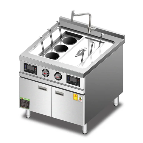Factory Auto Lift Electric Pasta Cooker Noodle Induction Natural Gas Boiler Commercial Convection 9 6 Hole With Cabinet For Sale