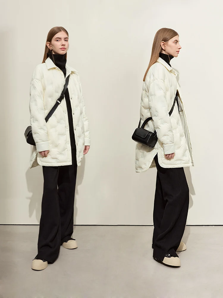 Женская пуховая куртка AMII в минималистичном стиле новинка 2023 зимняя теплая