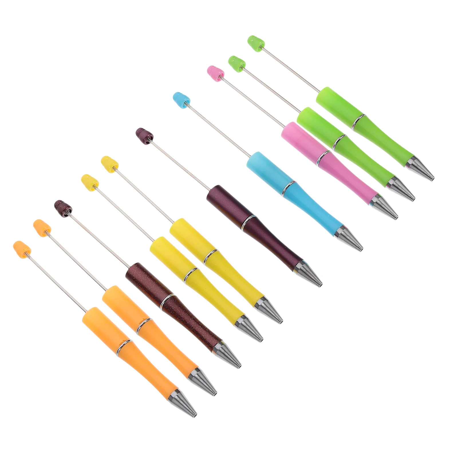 

10 Pcs Fountain Pen Beaded Office Black Ink Metal Beadable Pens Plastic Writing