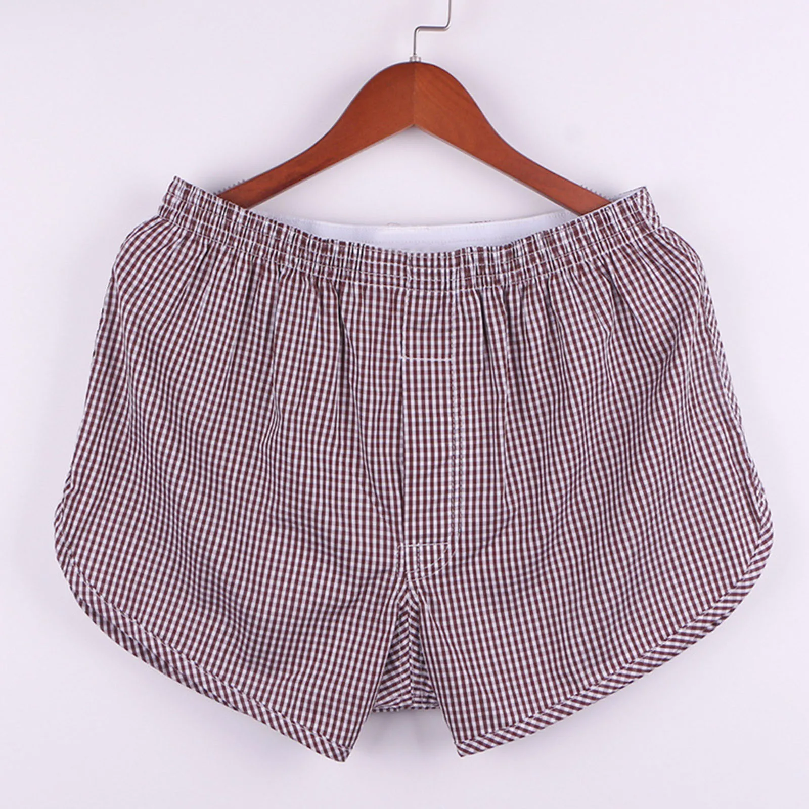 

Cotton Boxers Casual Homewear Boxer Plaid Print Shorts Men Underpants Loose High Quality Ropa Interior Sleepwear Hombres Cueca