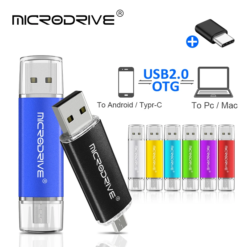 OTG USB флеш-накопитель 3 в 1 128 ГБ 64 32 флешка для смартфона Android внешнее хранилище 16 8