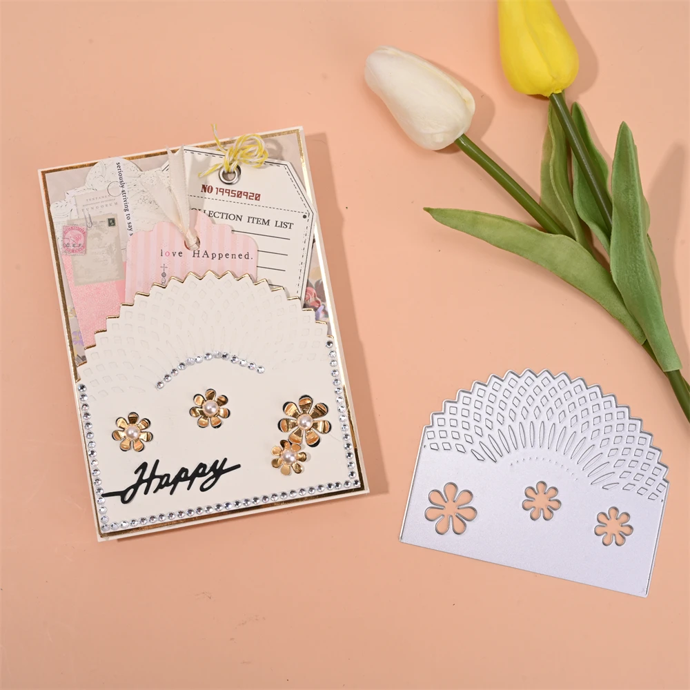 InLoveArts цветок кружевная рамка металлические Вырубные штампы для скрапбукинга DIY